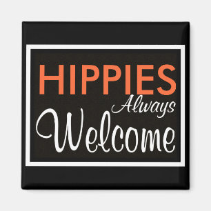 HIPPIES Altijd welkom Magneet