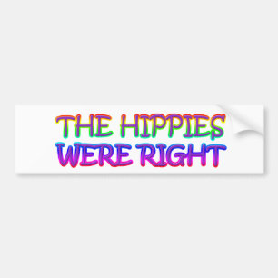 hippies bumpersticker