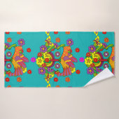 Hippies - Hippy Flower Power - Hippies mignons - 1 (Serviette de bain)