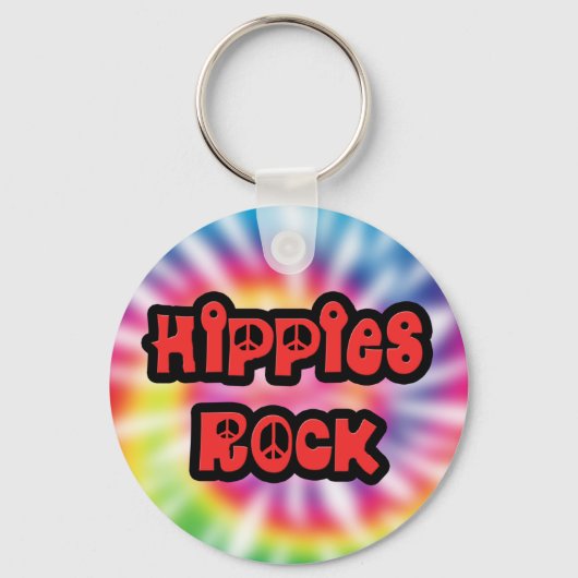 Hippies Rock Tie Dye Sleutelhanger (Voorkant)