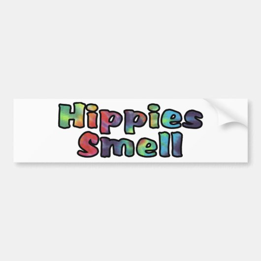 Hippies Smell Bumpersticker (Voorkant)
