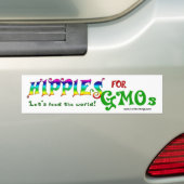 Hippies voor Bumpersticker van GGO's (Op auto)