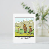 Hippies: Yak cartoon Briefkaart (Staand voorkant)