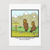 Hippies: Yak cartoon Briefkaart (Voorkant)