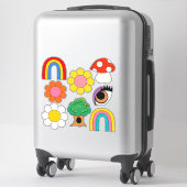 Hippisch retro collectie sticker (Koffer)