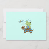Hippity Frog Baby shower Invitation tortue escargo (Dos)