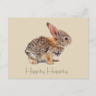 Hippity Hoppity Cottontail Rabbit Briefkaart