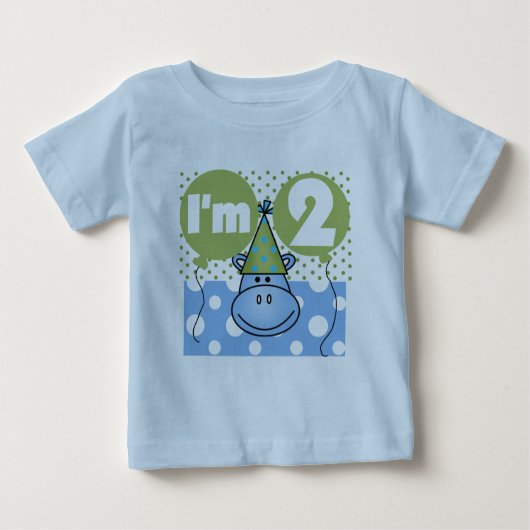 Hippo 2e Anniversaire Tshirts et cadeaux (Devant)