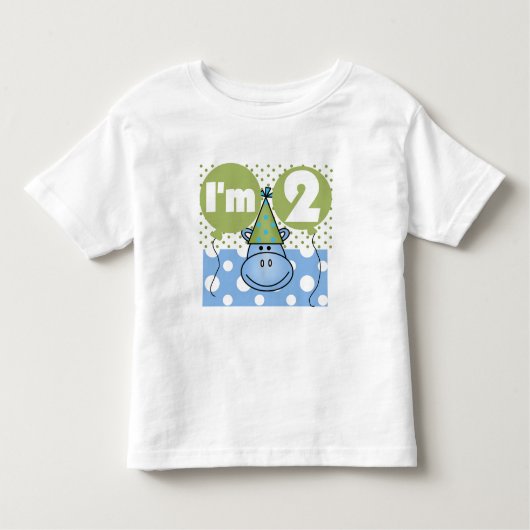 Hippo 2e verjaardag Tshirts en geschenken (Voorkant)