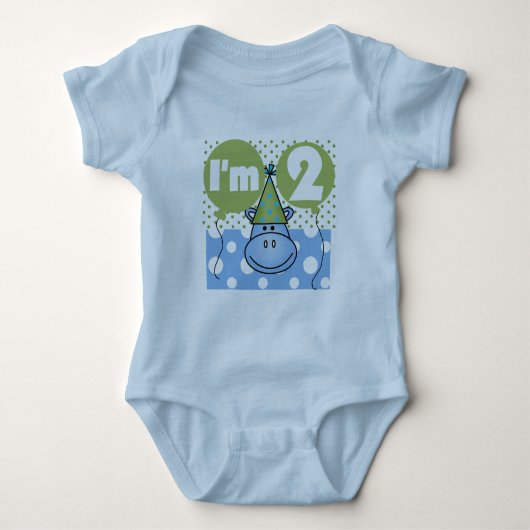 Hippo 2e verjaardag Tshirts en geschenken (Voorkant)