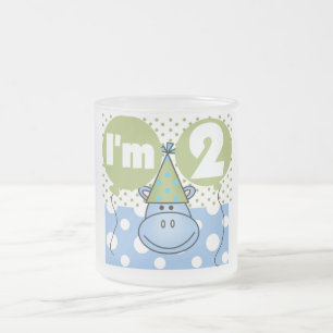 Hippo 2e verjaardag Tshirts en geschenken Matglas Koffiemok