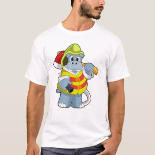 Hippo als brandweerman met Ax T-shirt