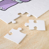 Hippo als Chef met Bowl Legpuzzel (Zijkant)