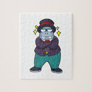 Hippo als Groom met Suit.PNG Legpuzzel