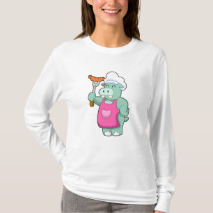 Hippo als koekje met worst t-shirt