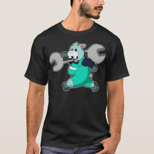 Hippo als Mechanisch met Wfrank T-shirt