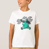 Hippo als Mechanisch met Wfrank T-shirt (Voorkant)