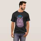 Hippo als politieagent t-shirt (Voorkant volledig)