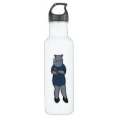Hippo als secretaris voor notebooks en pen waterfles  (Voorkant)