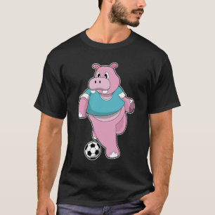 Hippo als Voetbal speler met Soccer.PNG T-shirt