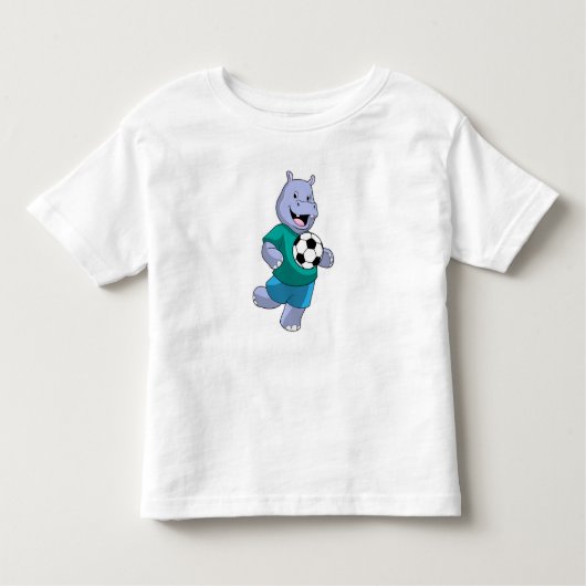 Hippo als voetzoeker met Voetbal Kinder Shirts (Voorkant)