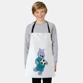 Hippo als voetzoeker met Voetbal Schort (Gedragen)