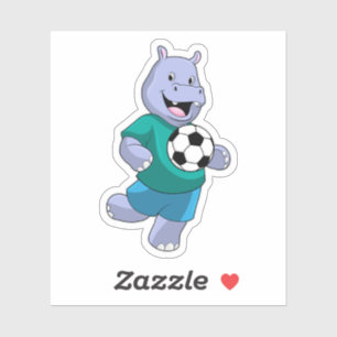 Hippo als voetzoeker met Voetbal Sticker