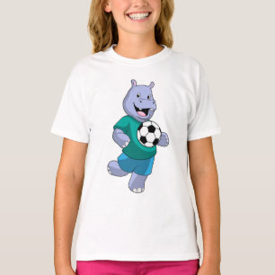 Hippo als voetzoeker met Voetbal T-shirt