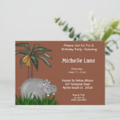 Hippo Anniversaire Invitations (Debout devant)