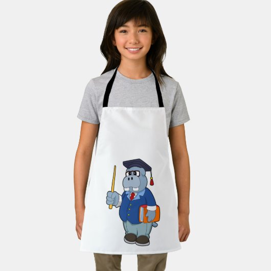 Hippo as Professor with Book Schort (Insitu)