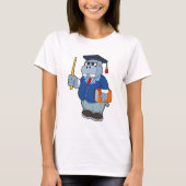 Hippo as Professor with Book T-shirt (Voorkant)