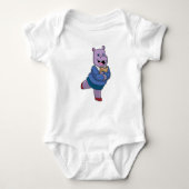 Hippo as Secretary with Notepad Romper (Voorkant)
