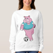 Hippo as Soccer player with Soccer.PNG Trui (Voorkant)