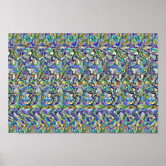 Hippo avec parapluie - Impression 3D cachée (Devant)