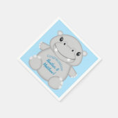 Hippo Baby shower Blue Servet (Hoek)
