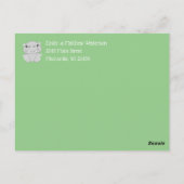Hippo Baby shower Briefkaart (Achterkant)