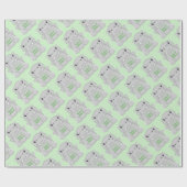 Hippo Baby shower Cadeaupapier (Vlak)