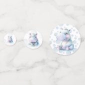 Hippo Baby shower Confetti (Devant)
