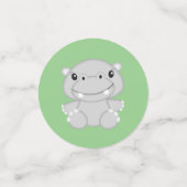 Hippo Baby shower Confetti (Kleine voorkant)