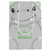Hippo Baby shower Medium Cadeauzakje (Achterkant)