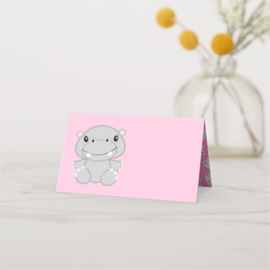 Hippo Baby shower Roze (Voorkant)