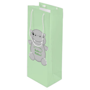 Hippo Baby shower Wijn Cadeautas