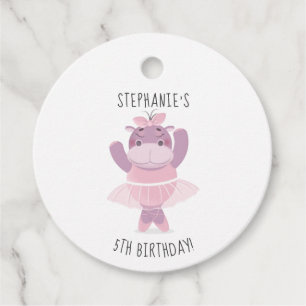 Hippo Ballerina Bedankjes Labels