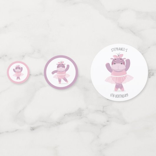 Hippo Ballerina Confetti (Voorkanten)