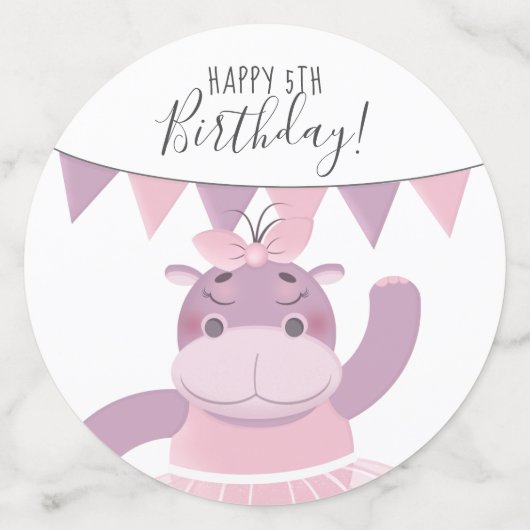 Hippo Ballerina Confetti (Grote achterkant)