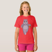 Hippo Basketball player Basketball T-shirt (Voorkant volledig)