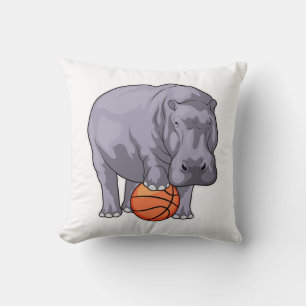Hippo Basketball speler Basketball Kussen