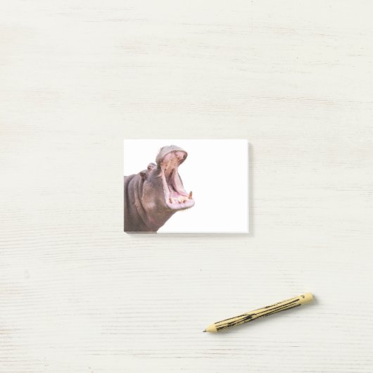 Hippo Big Mouth Post-it® Notes (Op bureau)