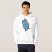 Hippo bij het runnen met hoofdband hoodie (Voorkant volledig)