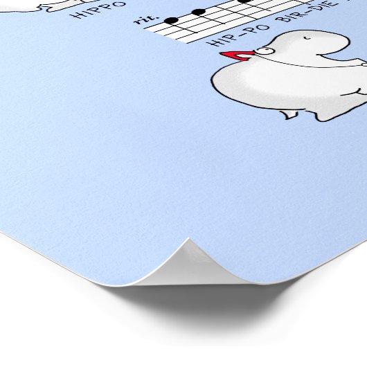 HIPPO BIRDIE TWO EWE poster par Sandra Boynton (Coin)